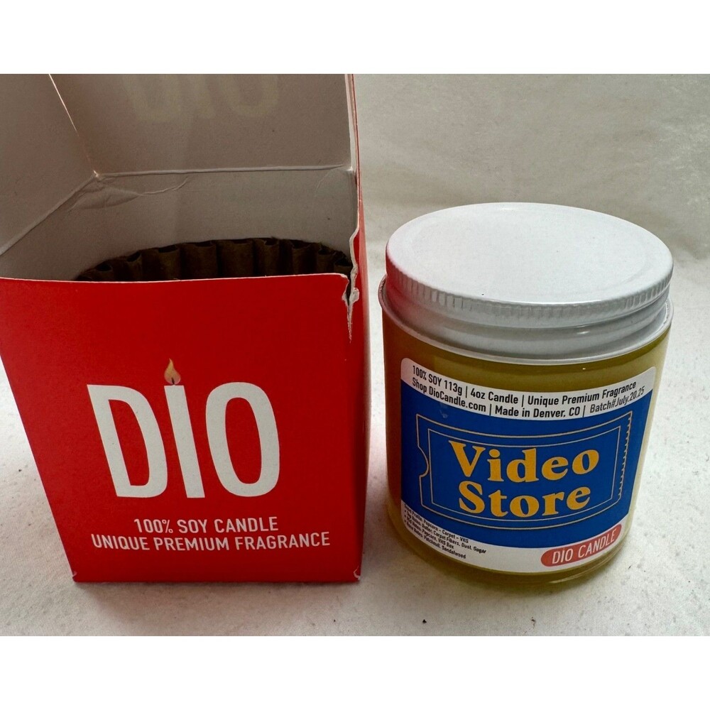 DIO Video Store Scent 100% Vegan Soy Candle Unique Premium Fragrance Made In USA